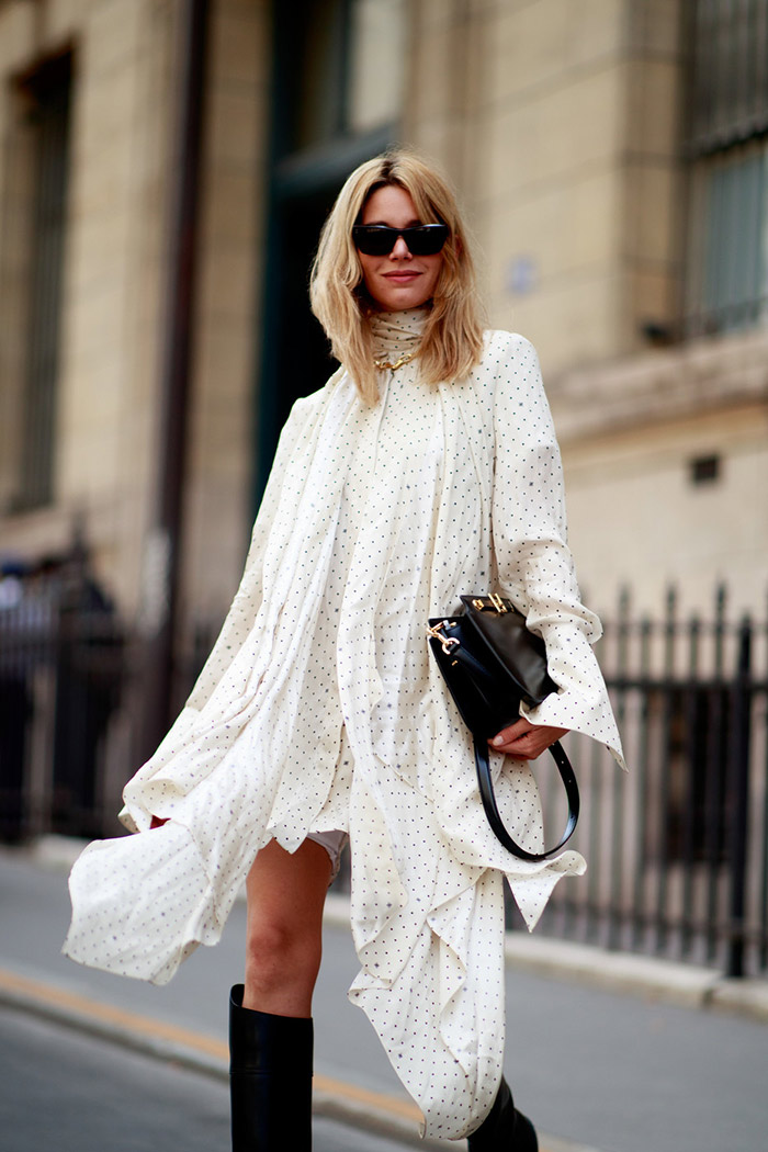 Fall 2021 Paris Couture week street style  matching accessories